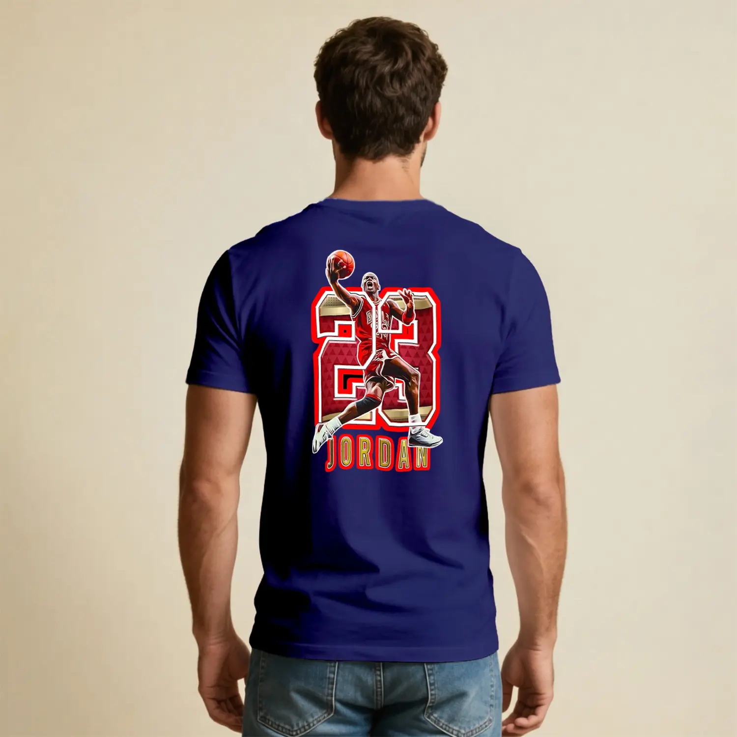 Basketbol Efsanesi 23 Numara Slam Dunk Baskılı Erkek Tişört