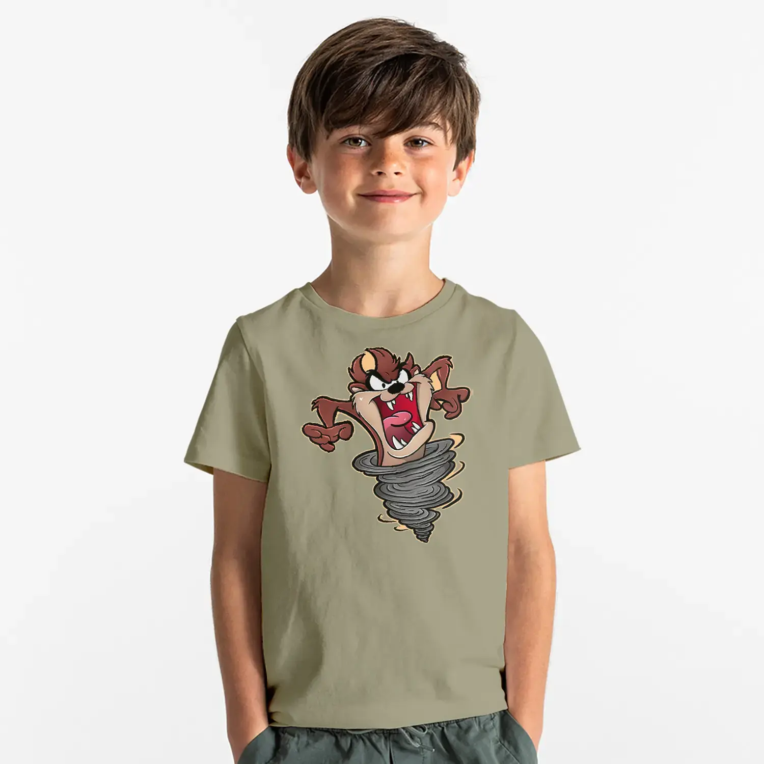 Cilgin Kasirga Canavar Baskılı Erkek Çocuk Tişörtü