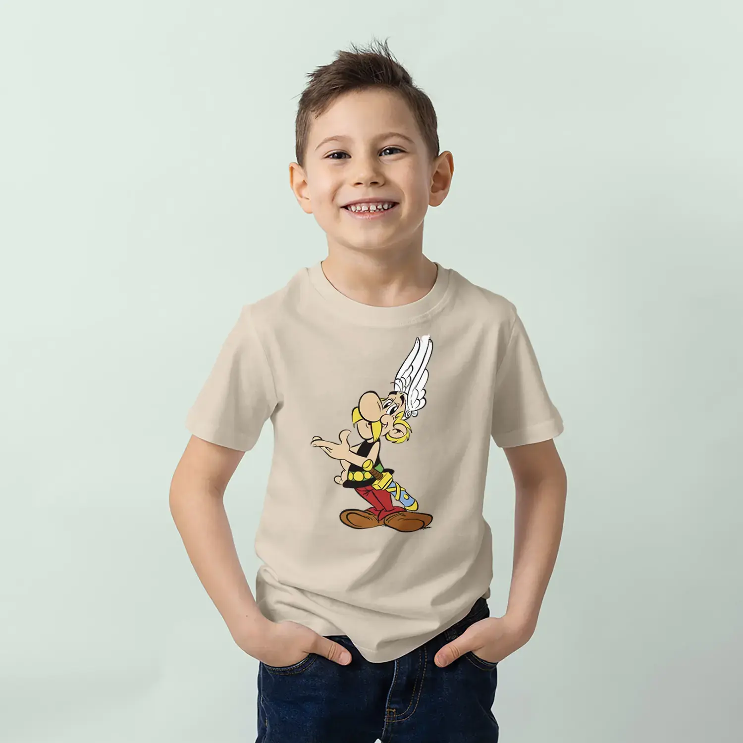 Çizgi Kahraman Savaşçı Baskılı Erkek Çocuk Tişört