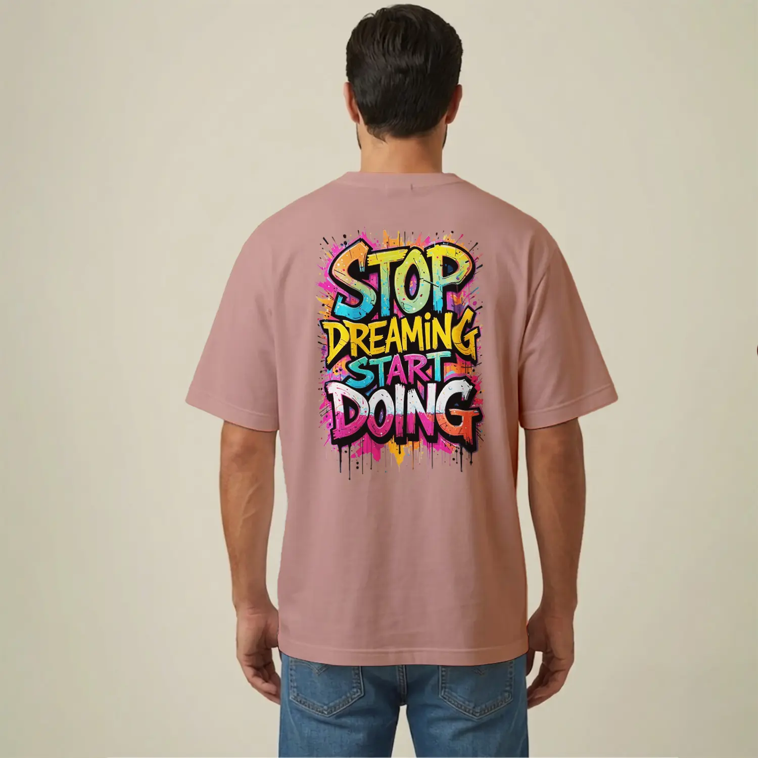 Dikenli Tasarım Bulldog Baskılı Erkek Tişört