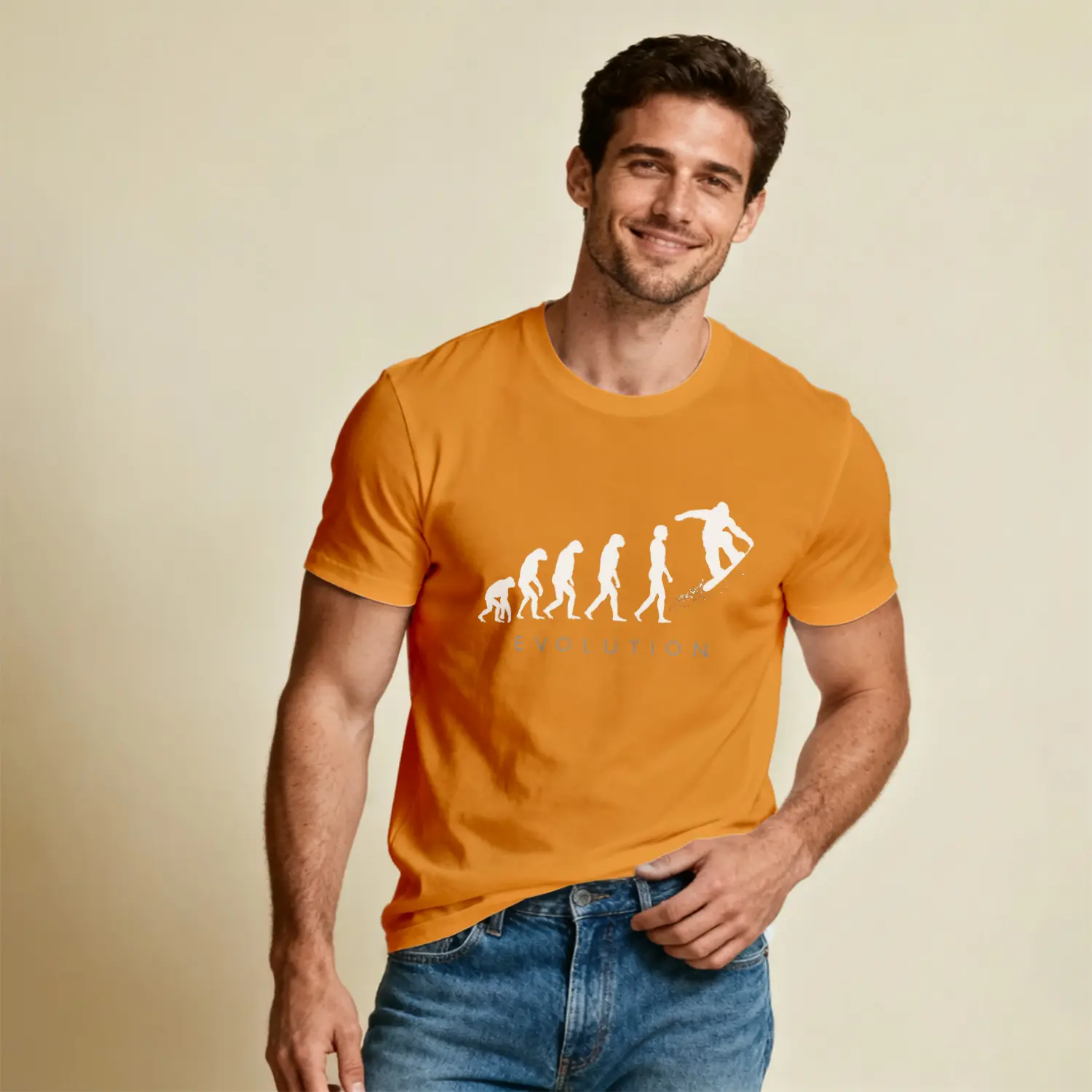 Evolution Siluet Baskılı Erkek Tişört