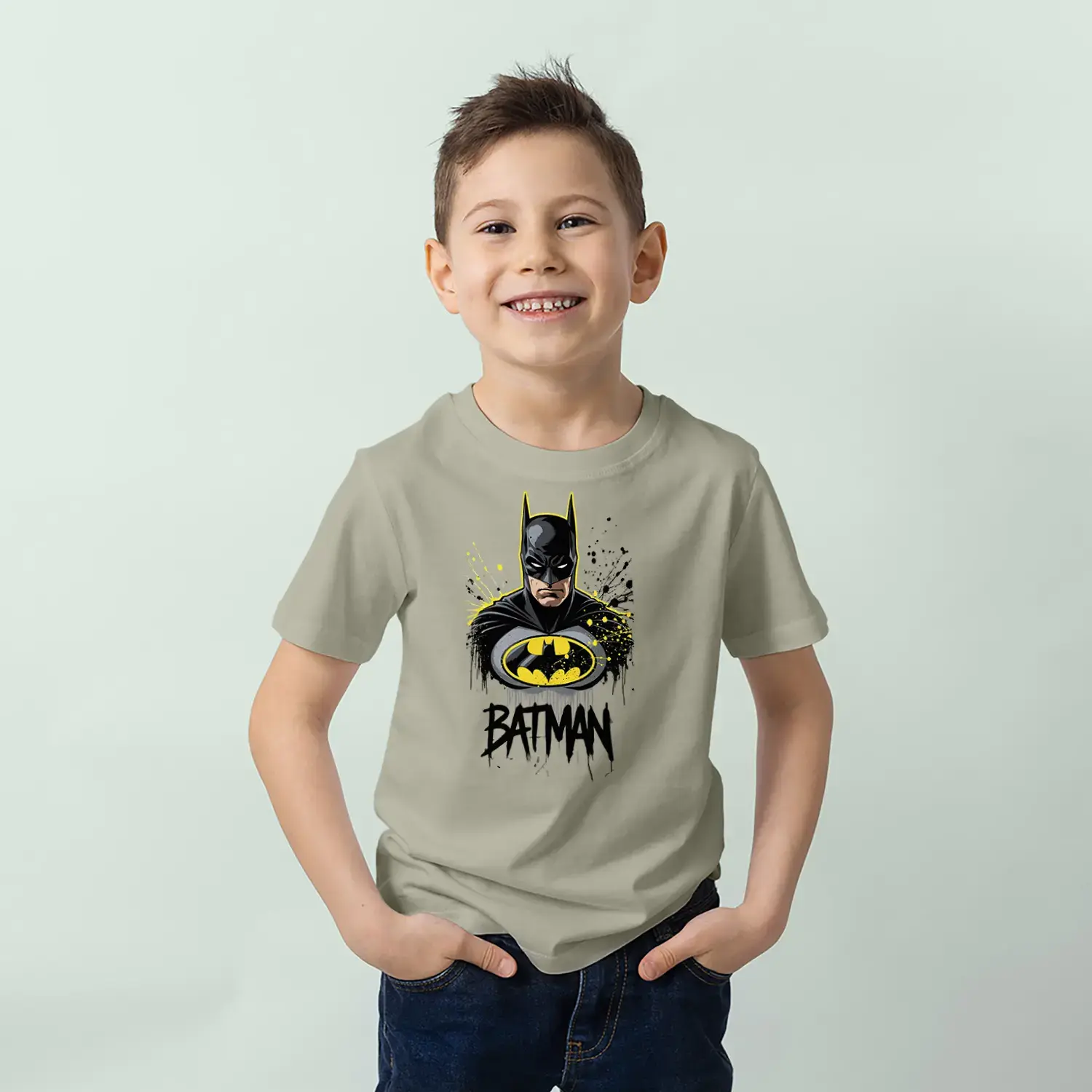 Kara Kahraman Erkek Çocuk Tişört