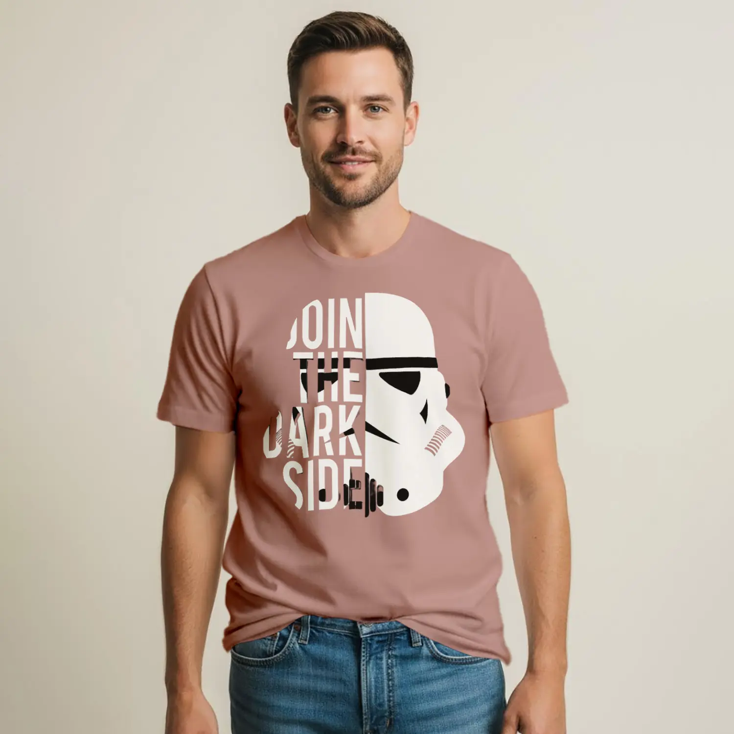 Karanlık Taraf Temalı Baskılı Erkek Tişört