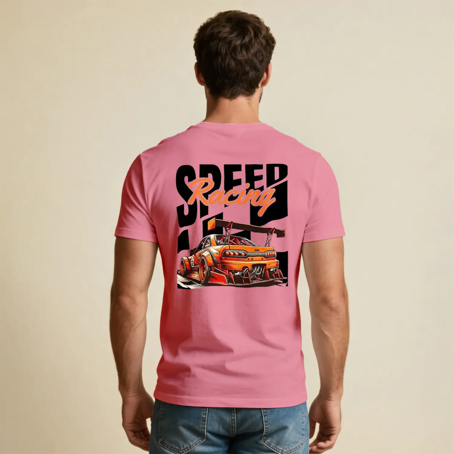 Speed Racing Drift Araba Baskılı Erkek Tişört