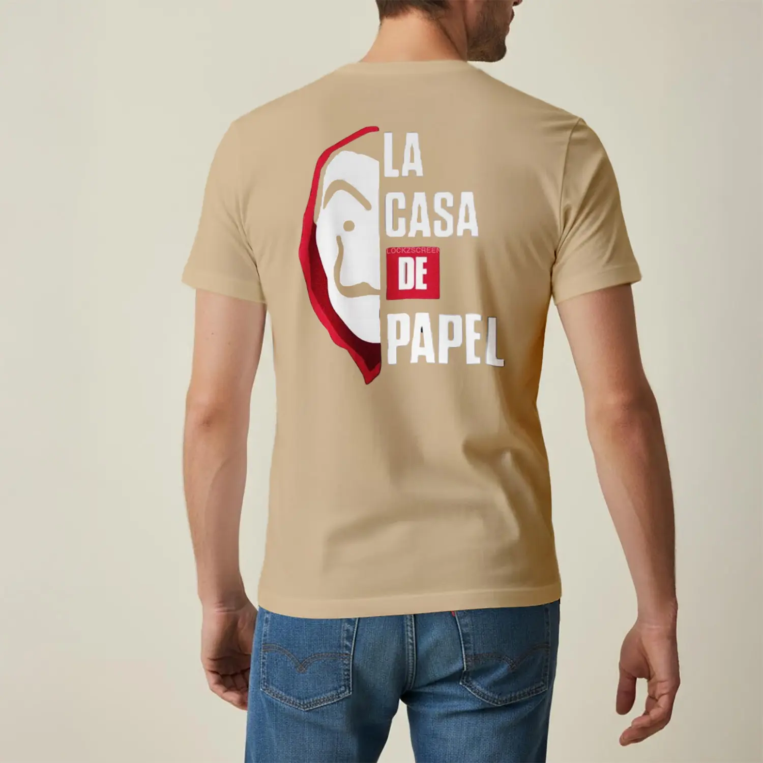 Yüz Maskesi Ve Yazılı Tasarım Baskılı Erkek Tişört